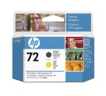 HP printkop 72, 130ml, OEM C9384A, zwart mat-geel