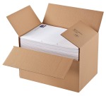 Colompac shipping box CP131, dimensions 30.5 x 21.5 x 11-20 cm, brown