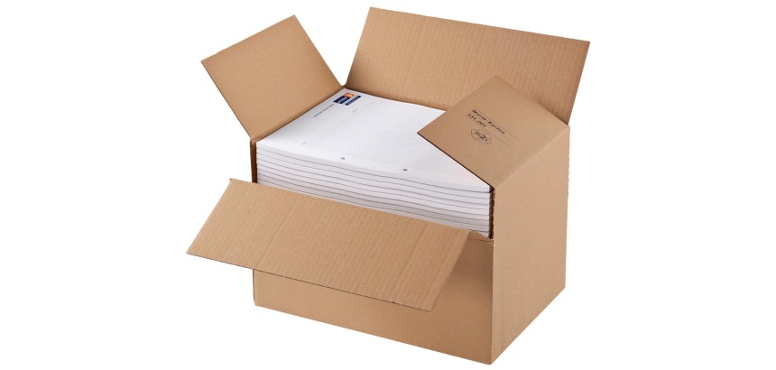 Colompac shipping box CP131, dimensions 30.5 x 21.5 x 11-20 cm, brown