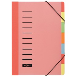Durable classeur-trieur A4                               7 onglets de couleur, rouge