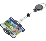 Durable badge avec enrouleur Extra Strong, noir