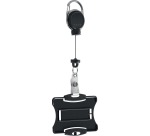 Durable badge avec enrouleur Extra Strong, noir