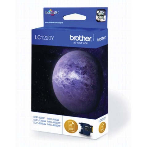 Brother inktcartridge, 300 pagina's, OEM LC-1220Y, geel