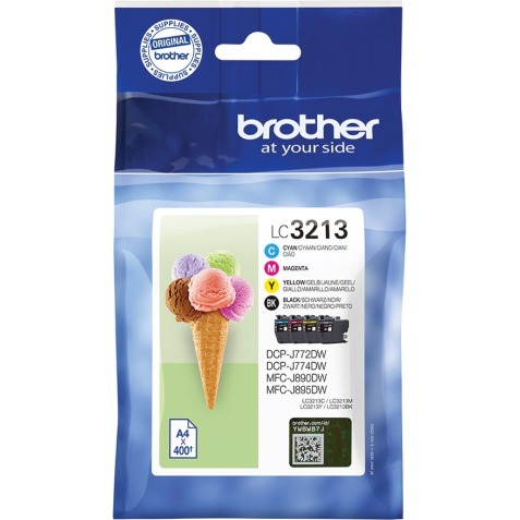 Brother LC3213 Value Pack - 4-pack - black, yellow, cyan, magenta - original - ink cartridge