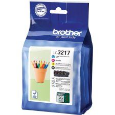 Brother LC3217 Value Pack - 4-pack - black, yellow, cyan, magenta - original - ink cartridge