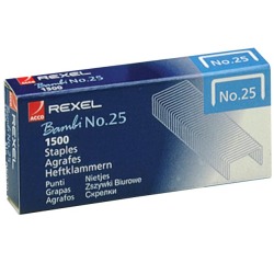 En_grapas rexel nº25 21/4 caja de 1500 unidades