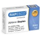 Rapesco agrafes galvanisées 26/6 mm, boîte de 1000 agrafes