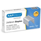 Rapesco nietjes 24/6 mm, verzinkt, doosje met 1000 nietjes