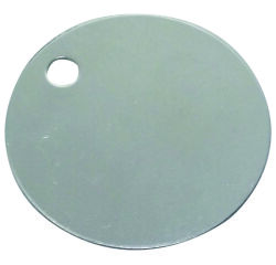 Blanco markeerplaatjes van messing, aluminium of roestvrij staal
