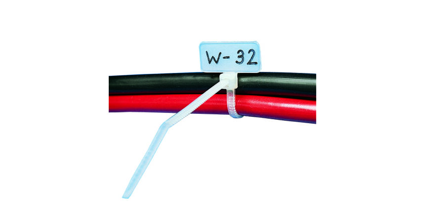 Klemmen met identificatieplaatje van naturel nylon