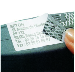 GB_Polyester etiketten voor laserprinter met dambordpatroon kleeflaag