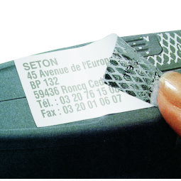 DE_Polyester etiketten voor laserprinter met dambordpatroon kleeflaag
