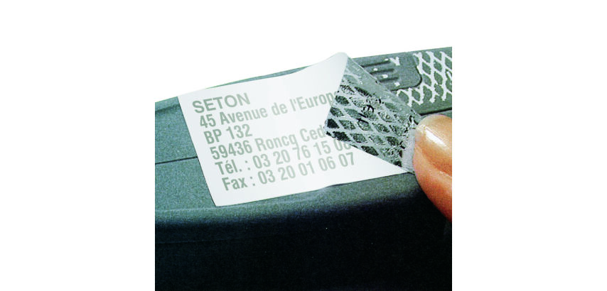 GB_Polyester etiketten voor laserprinter met dambordpatroon kleeflaag