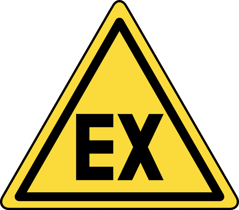 Sticker waarschuwingsbord "explosieve omgeving" (PDLT4 313)