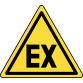 Sticker waarschuwingsbord "explosieve omgeving" (PDLT4 313)