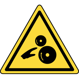 Panneau dur d'avertissement "risque d'écrasement" (PDPT3 334)