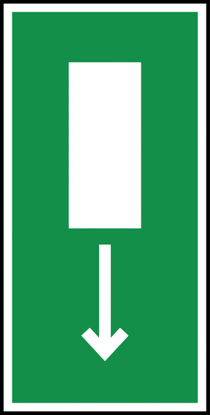 Hard board emergency exit "escape route, arrow up or down" (PEPR32 357)