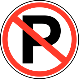 Hartplatte Verbotsschild "parken verboten" (PIPD3 225)