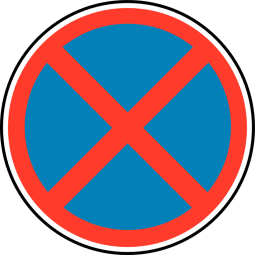 Autocollant d'interdiction "arrêt et stationnement interdits" (PILD3 226)