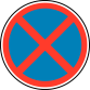 Autocollant d'interdiction "arrêt et stationnement interdits" (PILD3 226)