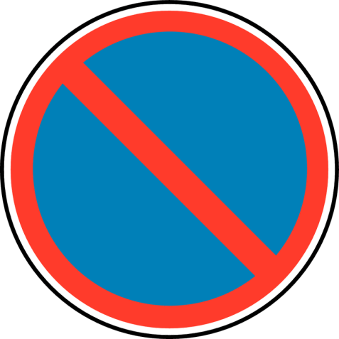 Hard bord, verbod "parkeren verboden" (PIPD3 227)