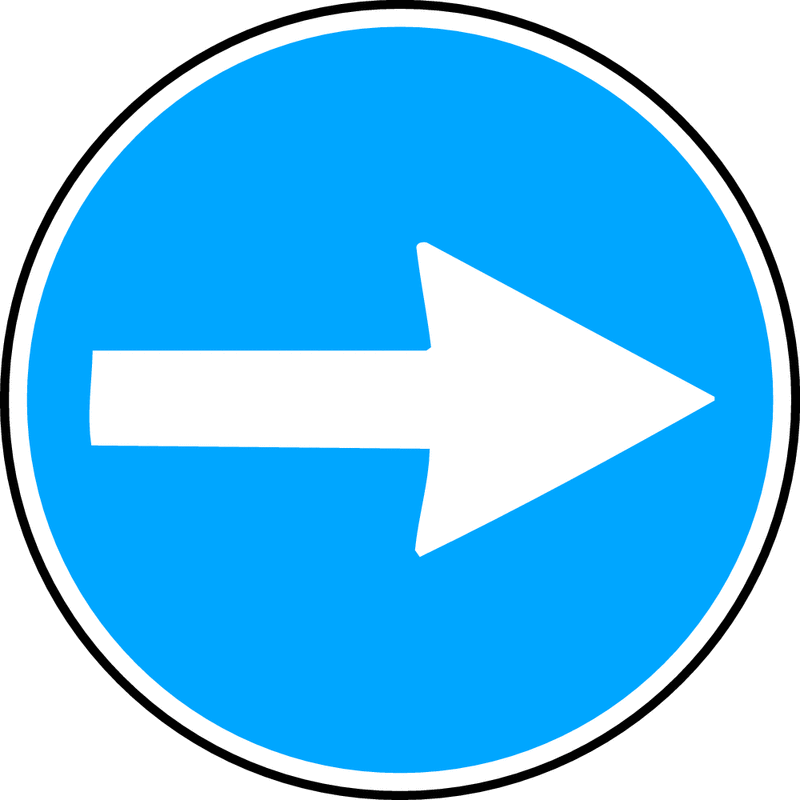 Sticker obligation sign "rotatable directional arrow" (POLD3 258)