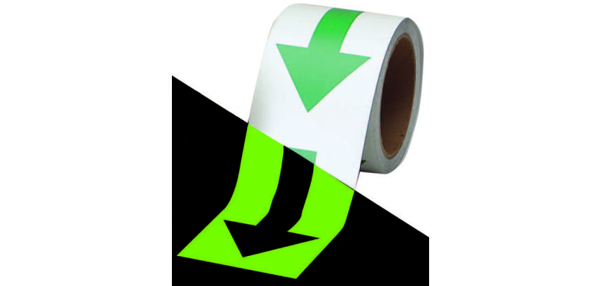 GB_Markeringstape met pijlen voor vloeren en trappen, op rol