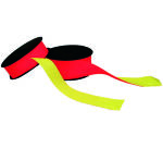 GB_Geel en rood fluorescend geweven afbakeningslint