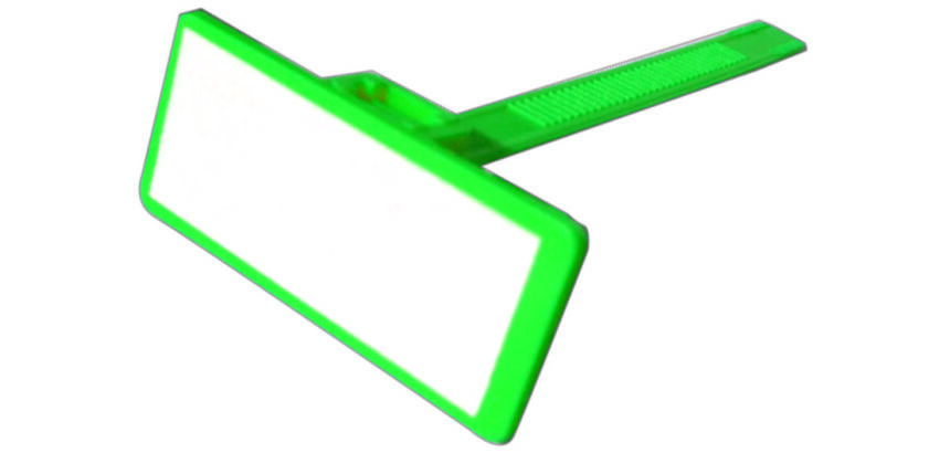 Klemmen met identificatieplaatje van gekleurd nylon