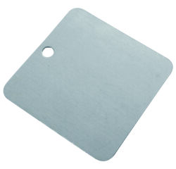 Blanco markeerplaatjes van messing, aluminium of roestvrij staal