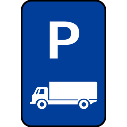Platte parkeerborden of borden met rand