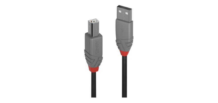 Lindy Câble USB 2.0 type A vers B, Anthra Line, 7.5m