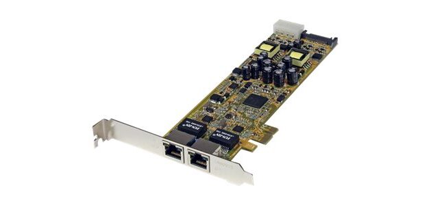 StarTech.com Carte Réseau PCI Express 2 ports Gigabit Ethernet RJ45 10/100/1000Mbps - POE/PSE