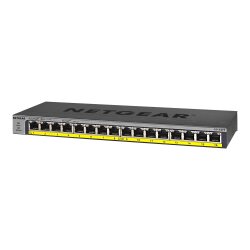 NETGEAR GS116LP Non-géré Gigabit Ethernet (10/100/1000) Connexion Ethernet, supportant l'alimentation via ce port (PoE) Noir
