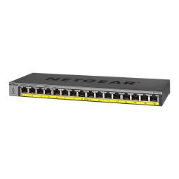 NETGEAR GS116LP Non-géré Gigabit Ethernet (10/100/1000) Connexion Ethernet, supportant l'alimentation via ce port (PoE) Noir