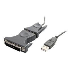 StarTech.com Câble USB vers Série à 1 Port de 91cm, Convertisseur DB9/DB25 RS232 vers USB, Prolific, Adaptateur USB vers Série