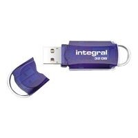 Integral INFD32GBCOU lecteur USB flash 32 Go USB Type-A 2.0 Bleu, Argent