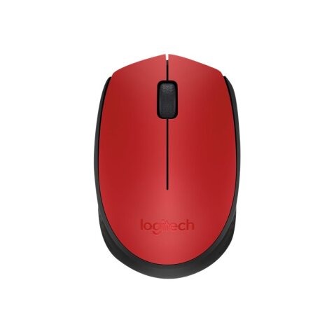 Logitech M171 - souris - 2.4 GHz - noir, rouge