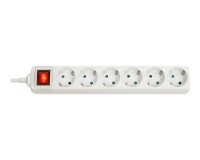 Lindy Multiprise 6 prises Schuko avec interrupteur