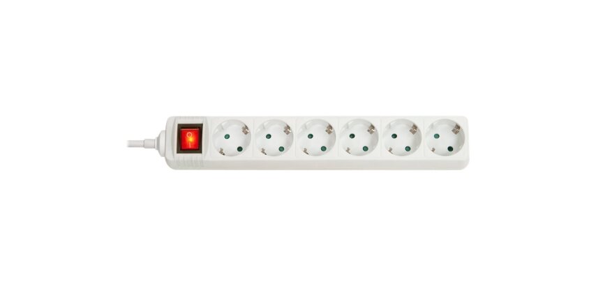 Lindy Multiprise 6 prises Schuko avec interrupteur