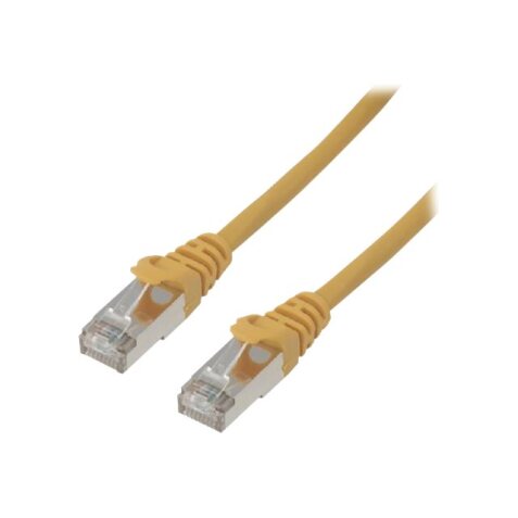 MCL 5m Cat6a F/UTP câble de réseau Jaune F/UTP (FTP)