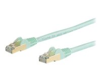 StarTech.com Câble réseau Cat6a STP blindé sans crochet de 3 m - Aqua