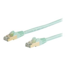 StarTech.com Câble réseau Cat6a STP blindé sans crochet de 3 m - Aqua