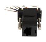 StarTech.com Adapteur Modulaire DB9 Mâle vers RJ45 Femelle Noir - DB9 à RJ45 M/F