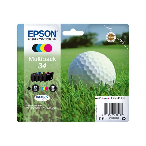Epson Golf ball Multipack 4-colours 34 DURABrite Ultra Ink