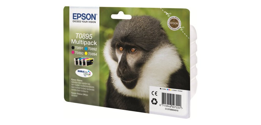 Epson Monkey Encre DURABrite Ultra multipack 4 couleurs Singe T0895