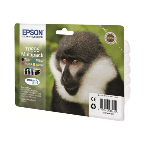 Epson Monkey Multipack "Singe" 4 couleurs - Encre DURABrite Ultra noire, cyan, magenta, jaune