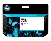 Cartouche d'encre HP 728 designjet originale - encre à colorants 130 ml - couleurs séparées
