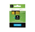 DYMO Ruban d'étiquette D1 noir/jaune,24 mm x 7 m