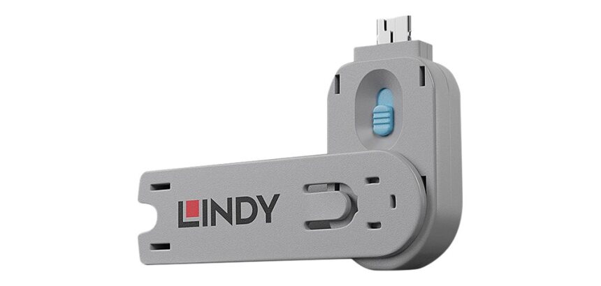 Lindy Clé pour bloqueur de port USB A, Bleu